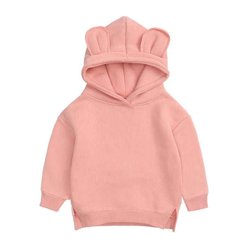 Toddler Baby Kids Boy Girl Hooded Cartoon Ear Hoodie Sweatshirt