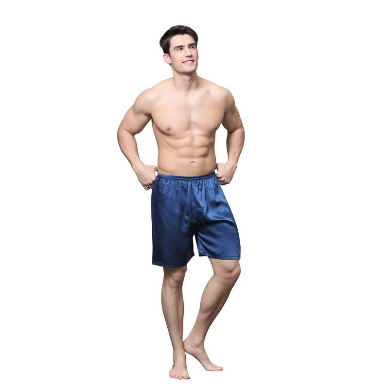 Tony&Candice Men Satin Silk Boxers 1 PCS Silk Underwear Shorts