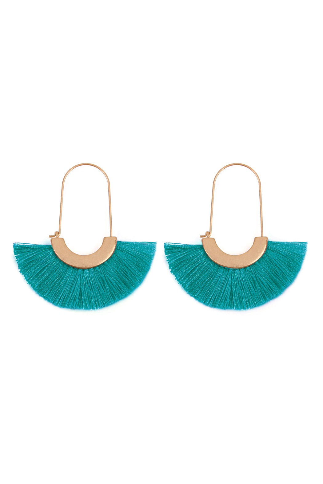 Mye1038 - Fan Shape Drop Hoop Earrings