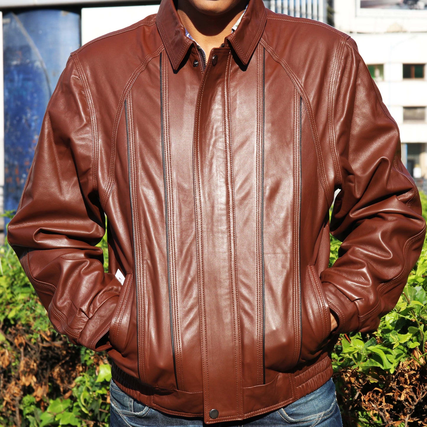 Theo - Leather  Jacket  for Men - Leather Genuine