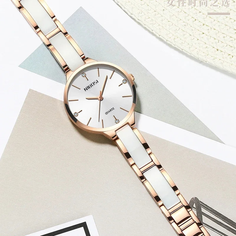 Women Wrist Watch Ceramic Bracelet Watches  Relogio Feminino Montre Femme