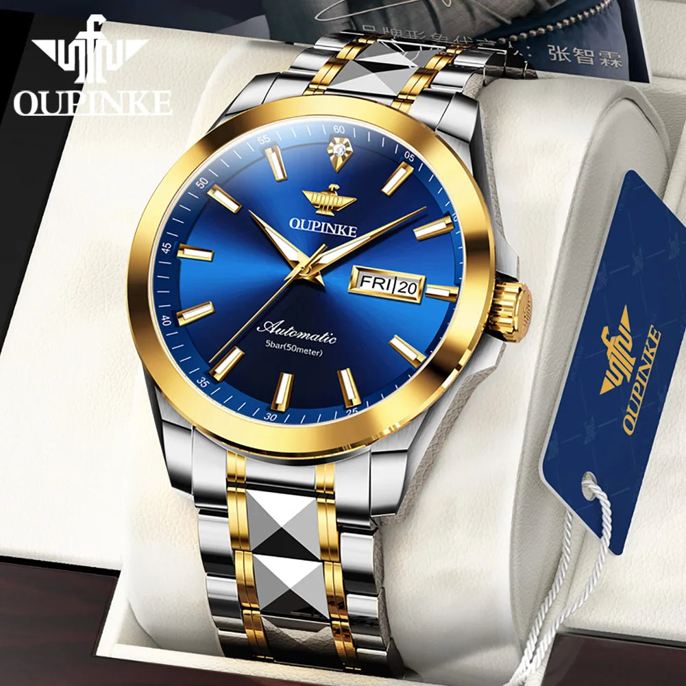 Sports  Waterproof Men Automatic Mechanical Watches Gold Wrist Watch