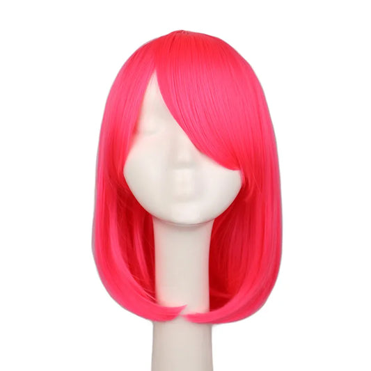 Women Girls Bob Straight 40 Cm Synthetic Hair Wigs