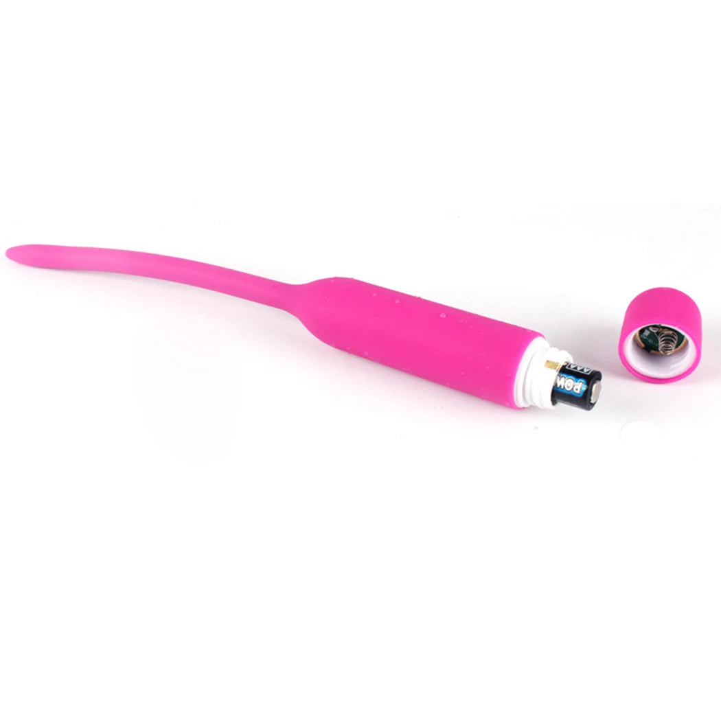 Sounding Urethral Vibrator Male Masturbator Silicone Vibrating Penis Plug