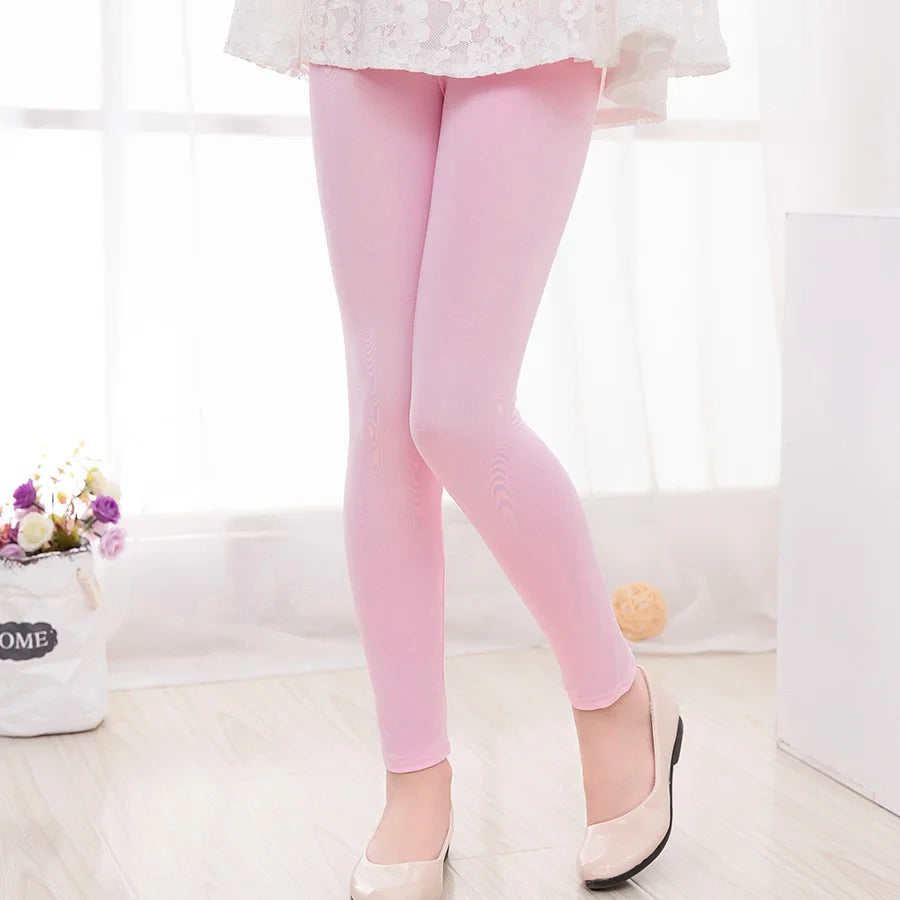 SheeCute Spring Autumn Girls Full Length Skinny Canndy Color Leggings