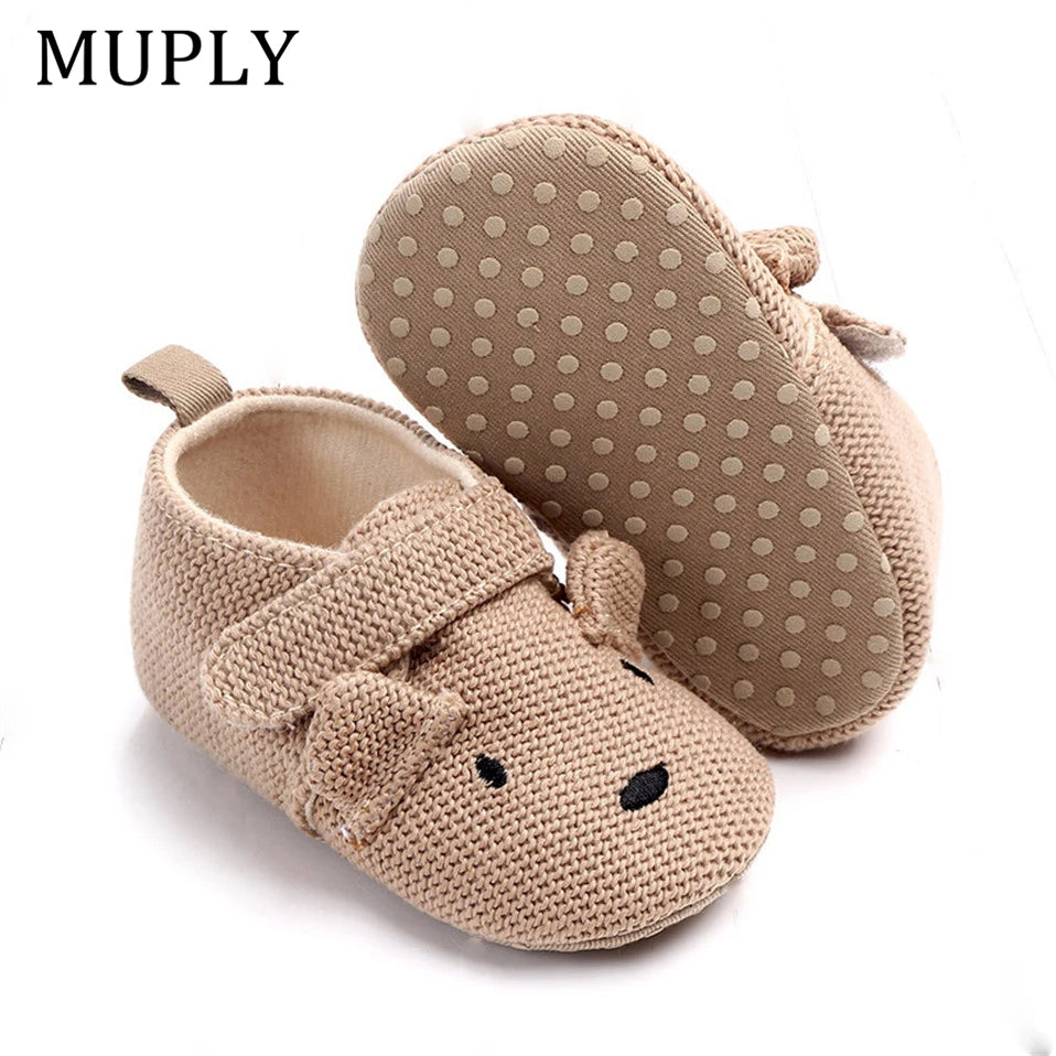 Toddler Newborn Baby Boys Girls Animal Crib Shoes Infant Cartoon Soft Sole Shoes