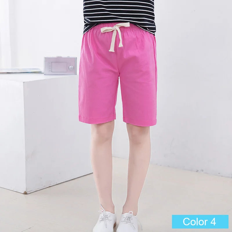 SheeCute  Girls Boys Candy Color Casual Cotton Beach Shorts 3-11y SC1104