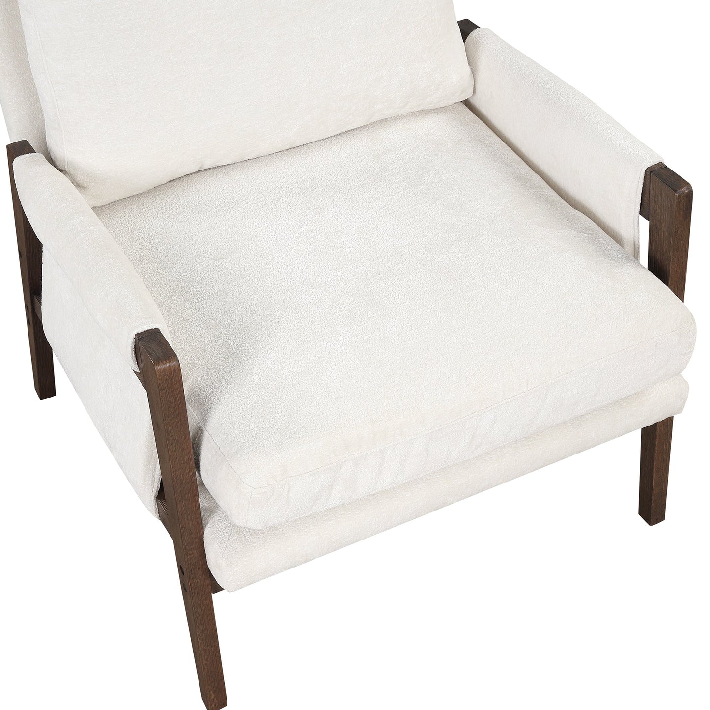 Velvet Accent Chair,Leisure Chair With Solid Wood and Thick Seat Cushion