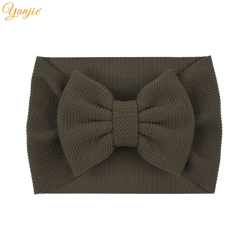 New Turban Fashion 5'' Hair Bows Headband for Kids Headwrap