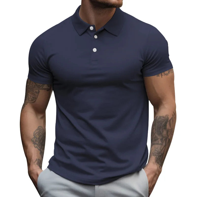 Polo Shirt Men's Short Sleeved New Trend T-Shirt Men's Summer Thin Style Trendy