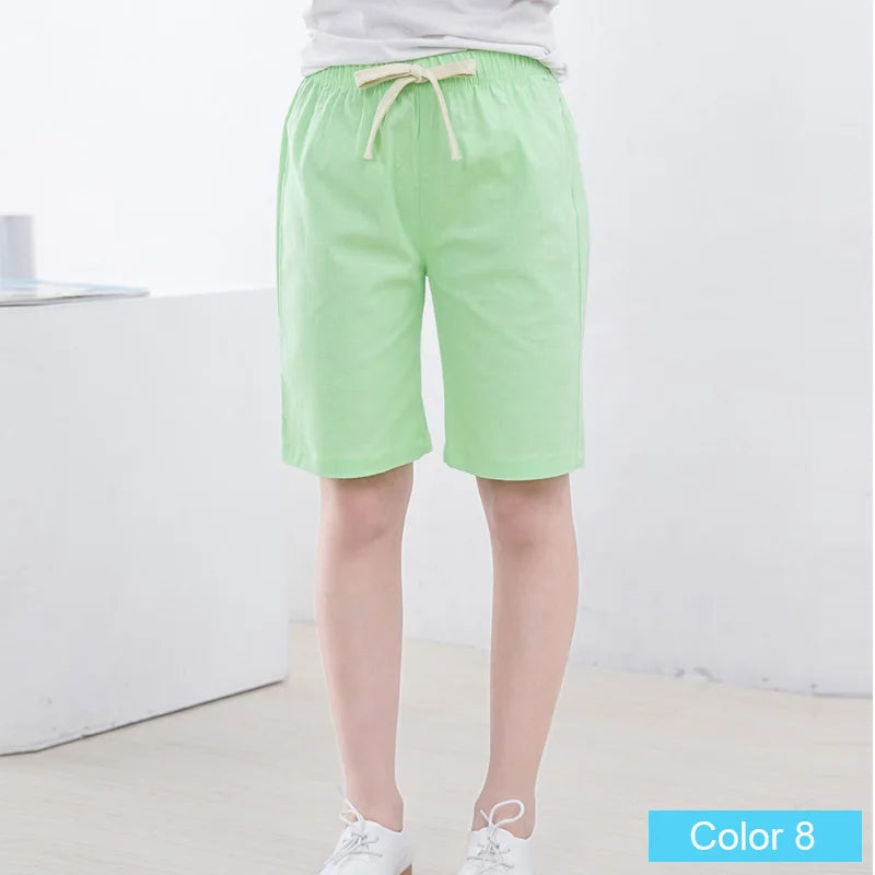 SheeCute  Girls Boys Candy Color Casual Cotton Beach Shorts 3-11y SC1104