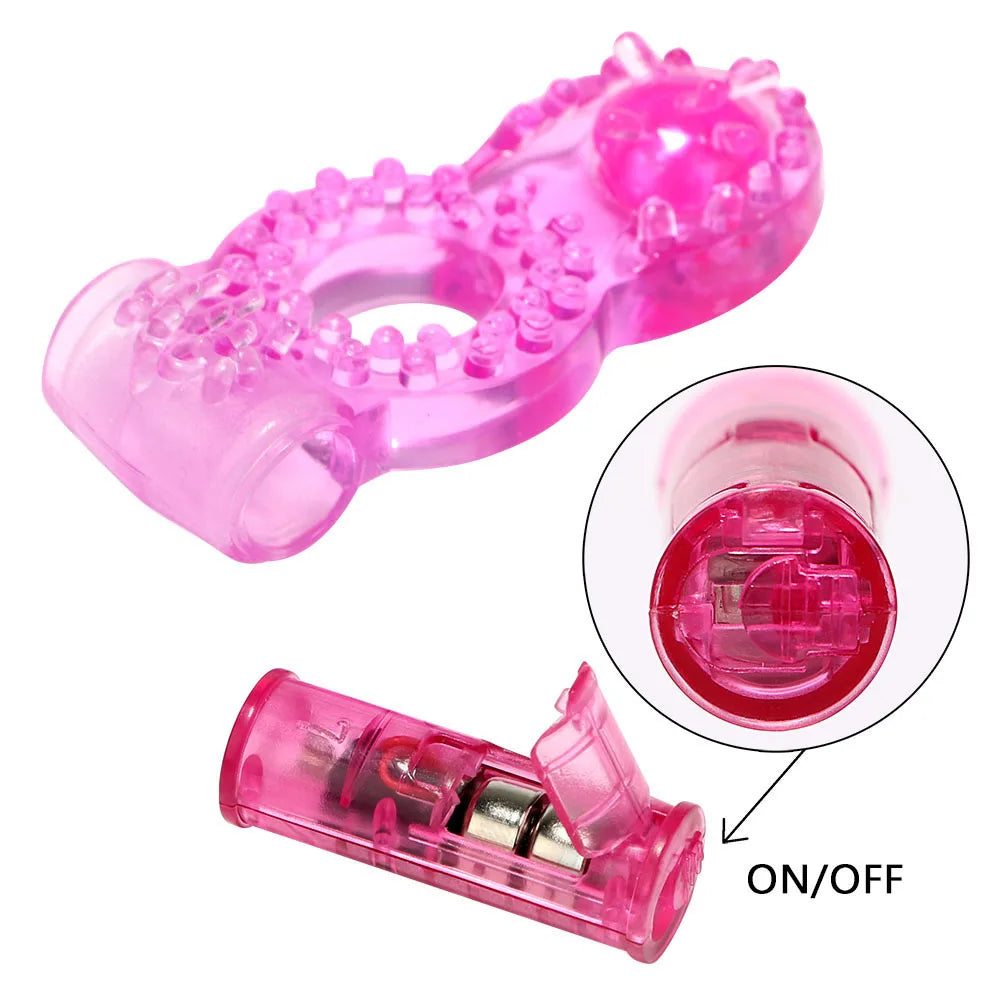 Penis Vibrator Ring Delay Ejacualtion Clitoris Stimulate Elastic Silicone