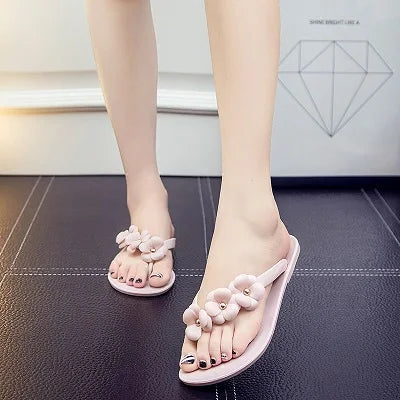 Women Jelly Flip Flop Beach Flat Slippers