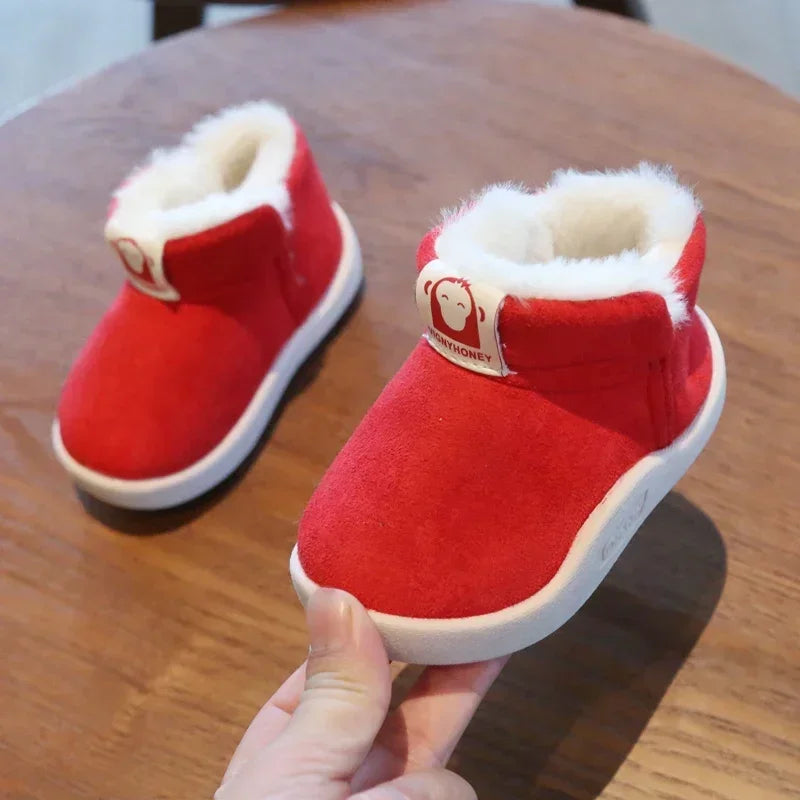 Winter Baby Girls Boys Snow Boots Infant Toddler Shoes Warm Plush Shoes