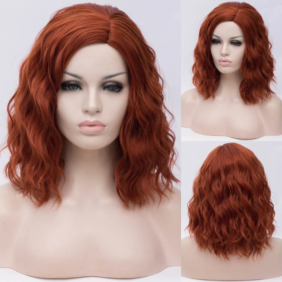 Woman Green Wigs Short Curly Heat Resistant Synthetic wig