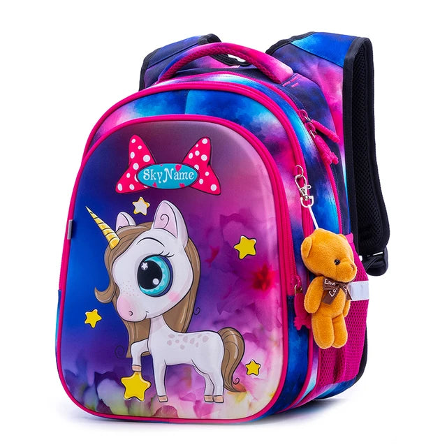 School Bag for Gilrs Cartoon Pattern Orthopedic Backpack Children School Bags