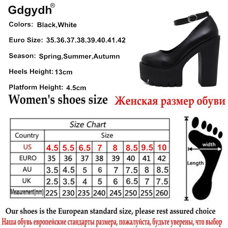 Spring Autumn Casual High-Heeled Shoes Sexy Thick Heas