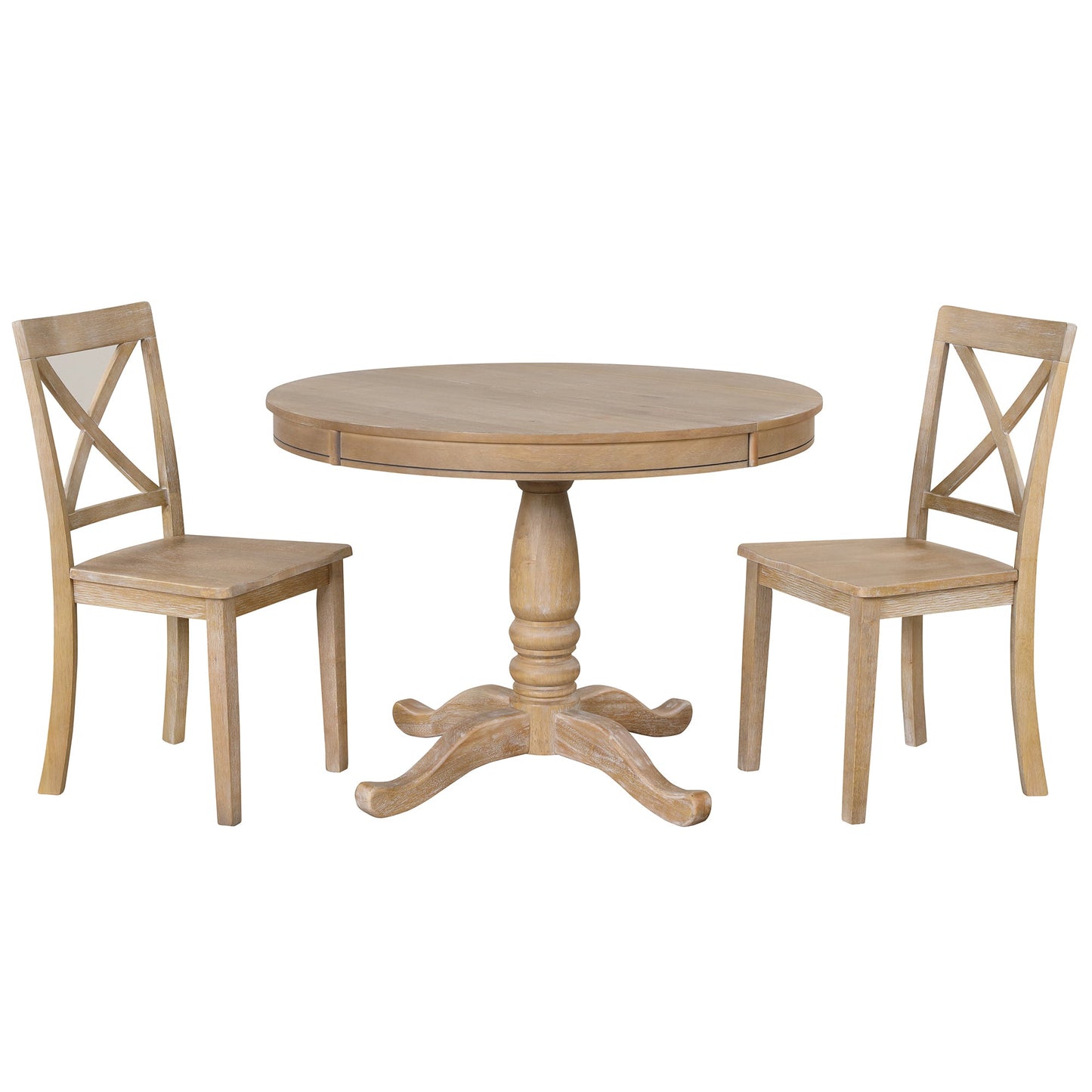 Modern Dining Table Set for 4,Round Table and 4 Kitchen Room Chairs