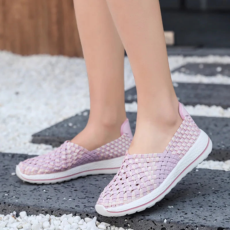 Women Shoes Flats Summer Breathable Sneakers Casual Loafers