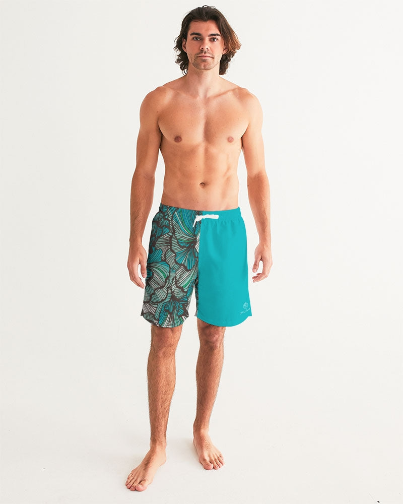 Sea Petal Swirls 7" Classic Men Swim Trunk