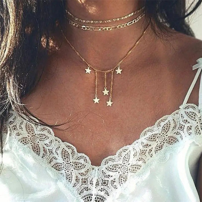 Multi Layer Long Bohemian Pendant Necklace