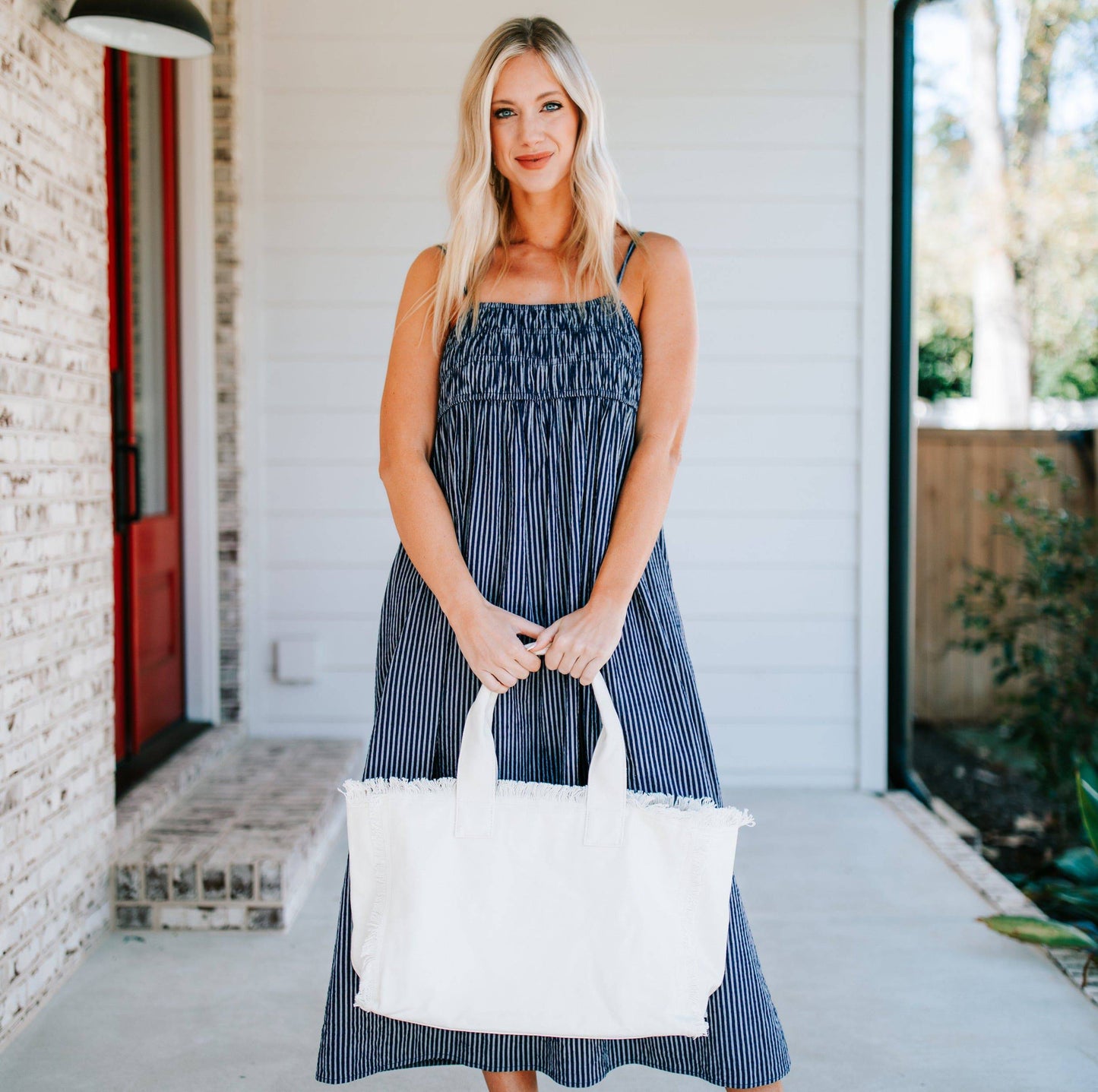 Presley Fray Canvas Tote