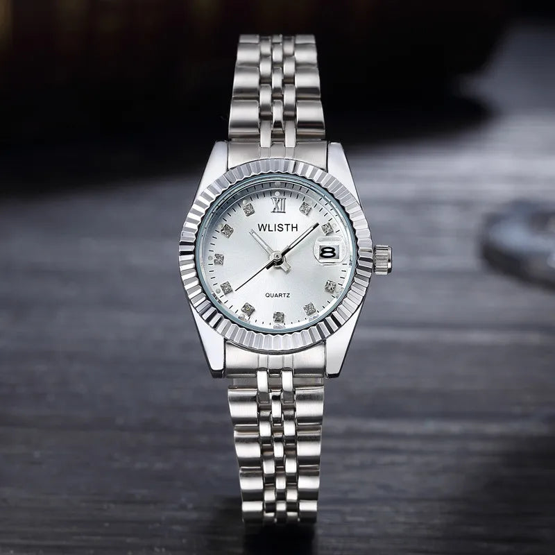 Reloj Hombre  Men Women  Diamond Clock Automatic Date Saat watches