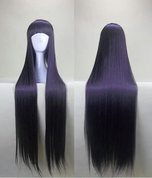 Purple Cosplay Wig Long Straight Synthetic Hair Wigs