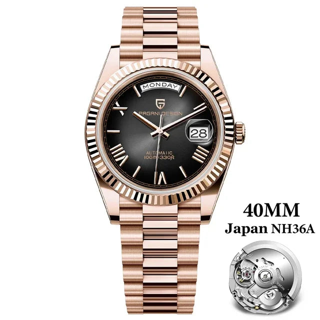 Sapphire Glass Date Wristwatch Men's  Automatic Mechanical Waterproof Watches