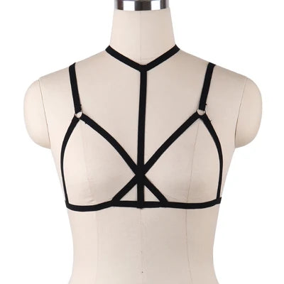 Women Body Harness Bra Fetish Chest Bondage Lingerie Erotic Cage Bra