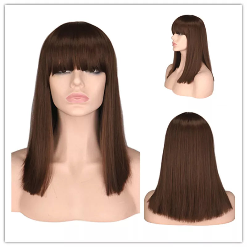 Short Straight Fiber Synthetic Hair Wigs