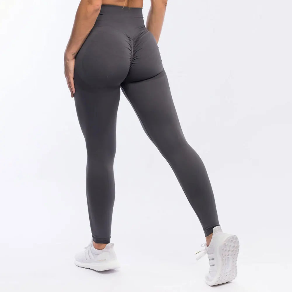 Tummy Control Training Sport Pants Fitness Scrunch Butt Womens Gym Yoga Leggings