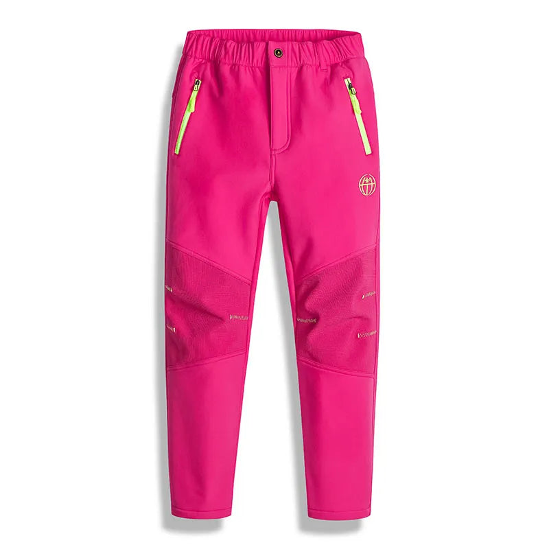 Winter Children Outdoor Pants Polar Fleece Trousers