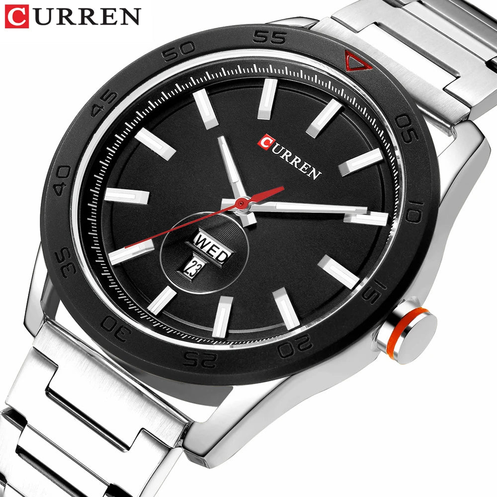 Waterproof Men Wrist Watches Fashion Quartz Full Steel Men's Wristwatches