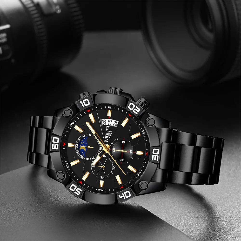 Sport Watches Luxury Quartz Stainless Steel Watch