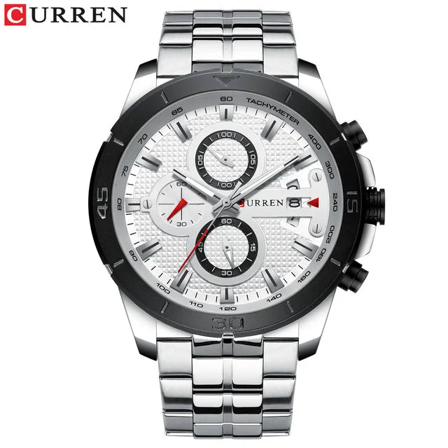 Stainless Steel Waterproof Watches Men's Luxury Men Wrist Quartz Wristwatches