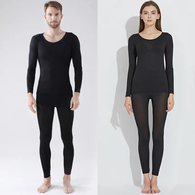 Queenral Long Johns Thermal Underwear Thermo Suit Ultra-Thin Winter Clothes