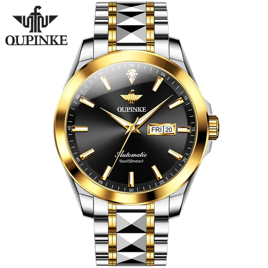 Sports  Waterproof Men Automatic Mechanical Watches Gold Wrist Watch