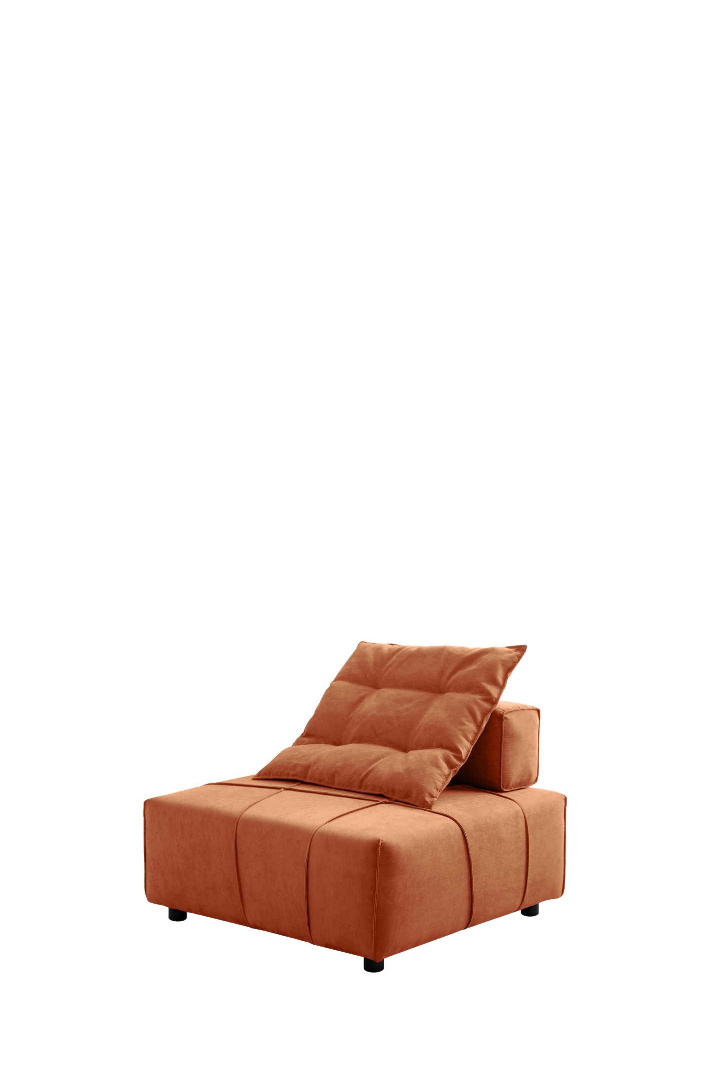 Modular Sectional Single Sofa,Armless Chair With Removable Back Cushion