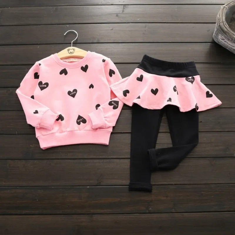 Toddler Girls Clothes Kids Autumn Winter T Shirt Pants Christmas Clothes