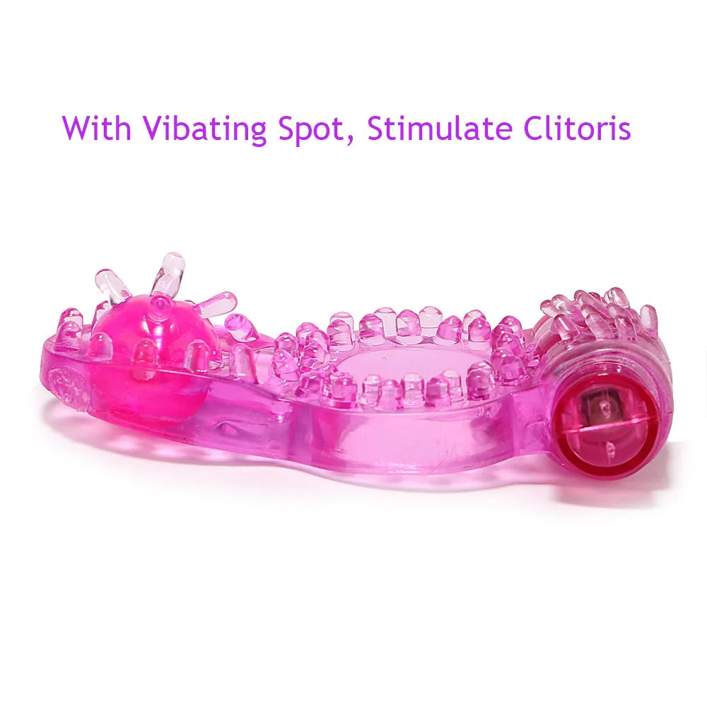 Penis Vibrator Ring Delay Ejacualtion Clitoris Stimulate Elastic Silicone