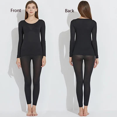 Queenral Long Johns Thermal Underwear Thermo Suit Ultra-Thin Winter Clothes