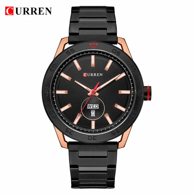 Waterproof Men Wrist Watches Fashion Quartz Full Steel Men's Wristwatches