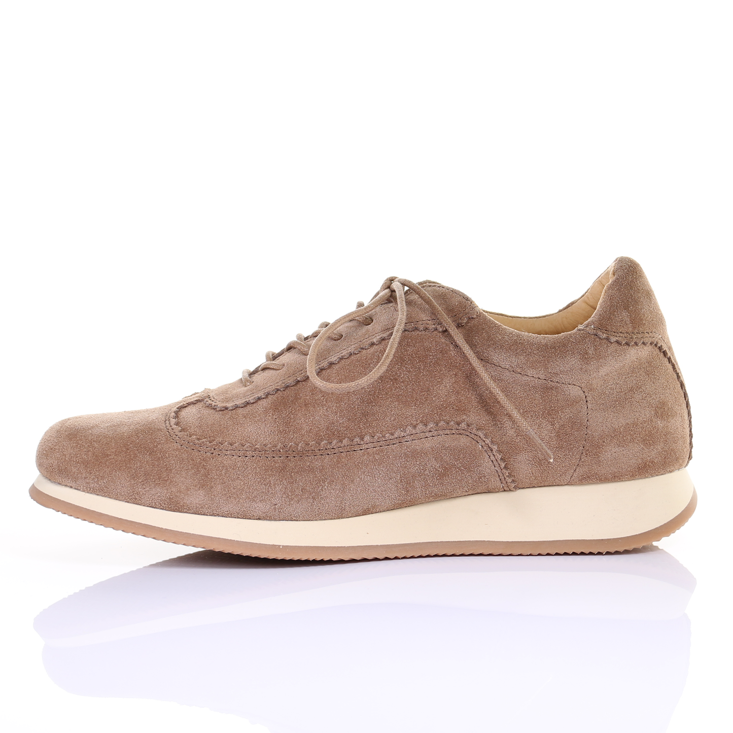 Men's Style Lace Up Suede Leather Casual Shoes (Beige)