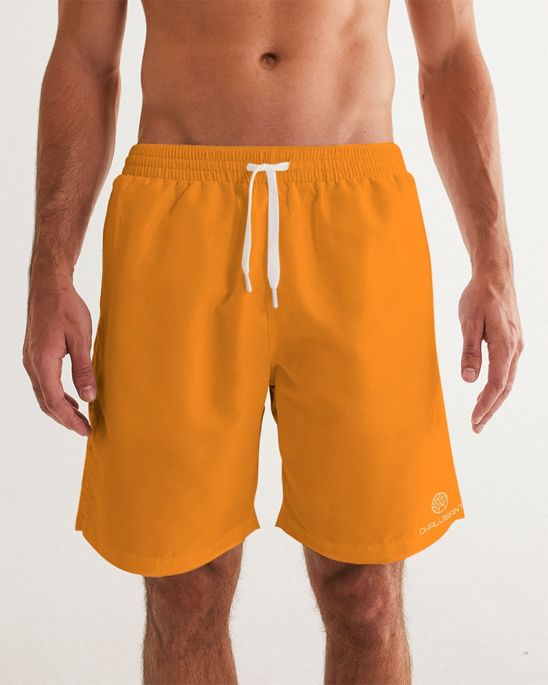 Tangy-Orange 7" Classic Men Swim Trunk