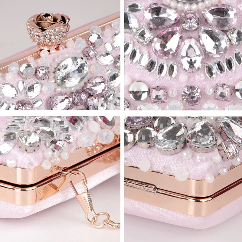 Women's Evening Clutch Bag Rhinestone Clutch Purse