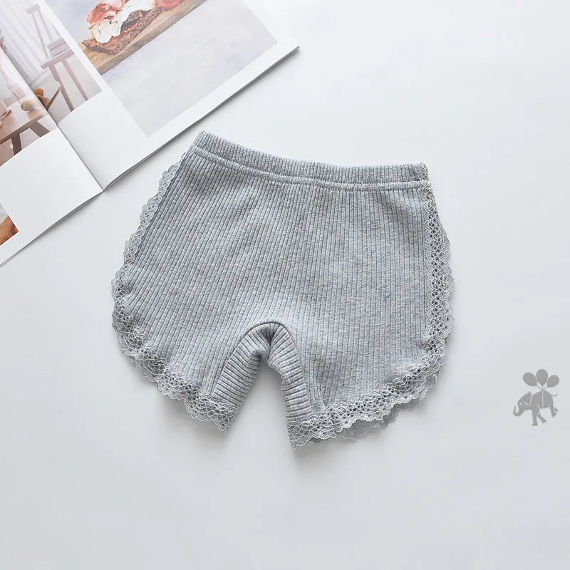 Summer Girls Shorts Top Quality Cotton Lace Safety Panties Kids Short Underwear