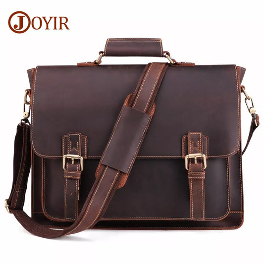 Vintage Men's Briefcase Leather Messenger Bag Men Business Office Handbag