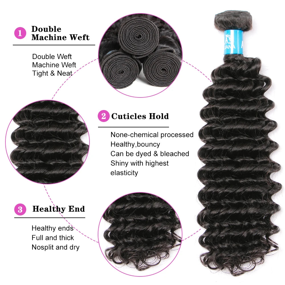 Wave Brazilian Virgin Hair Bundles Huamn Hair Weave Bundles