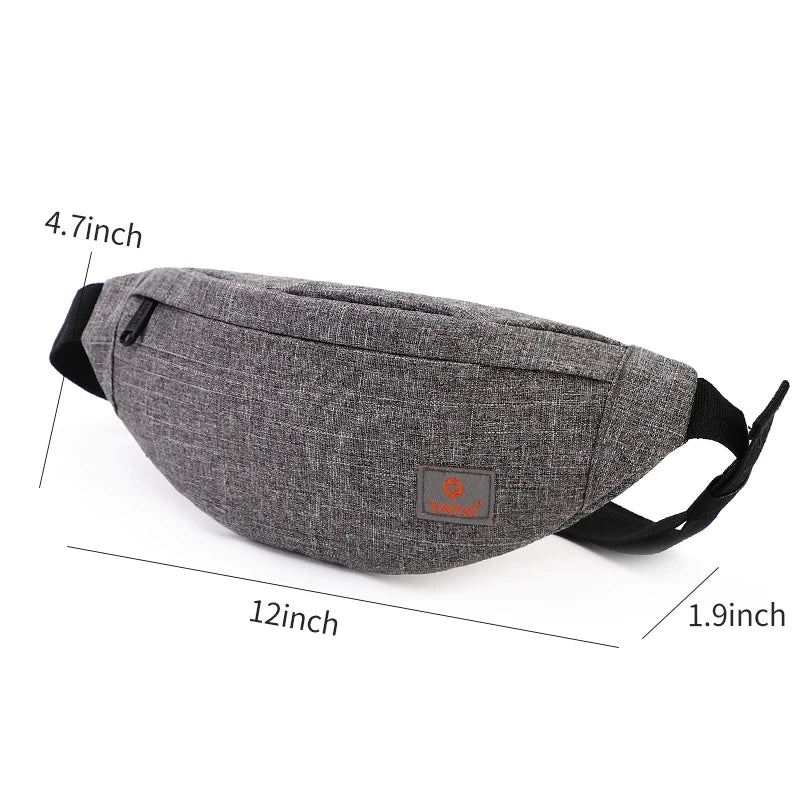 Print Leaf Travel Waist Bag for Men and Women Fashion Casual Shoulder Bag